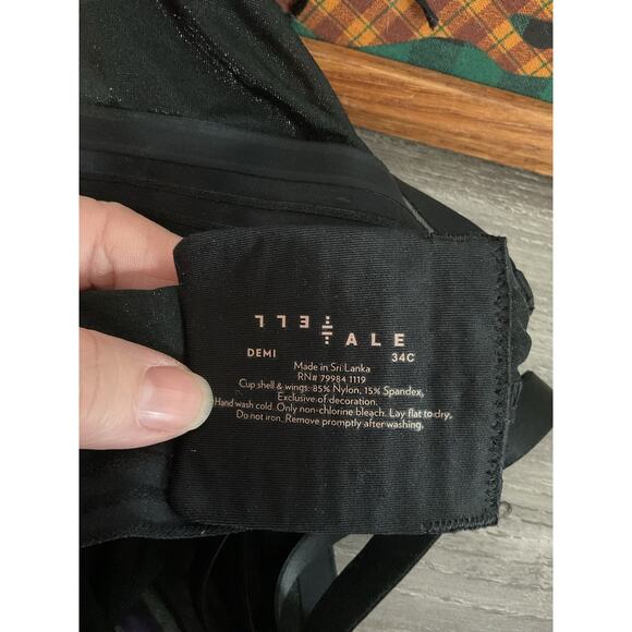 NEW ELL -ALE Bra Semi Sheer Underwire Size 34C - Picture 3 of 9